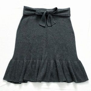 Ann Taylor Factory fit n flare sweater skirt, Heather gray